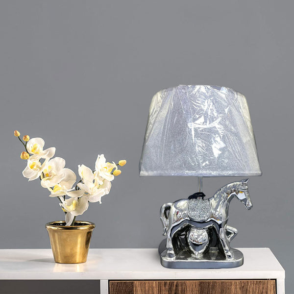 crushed diamond table lamp, crystal diamond table lamp, silver table lamp,hores table lamps