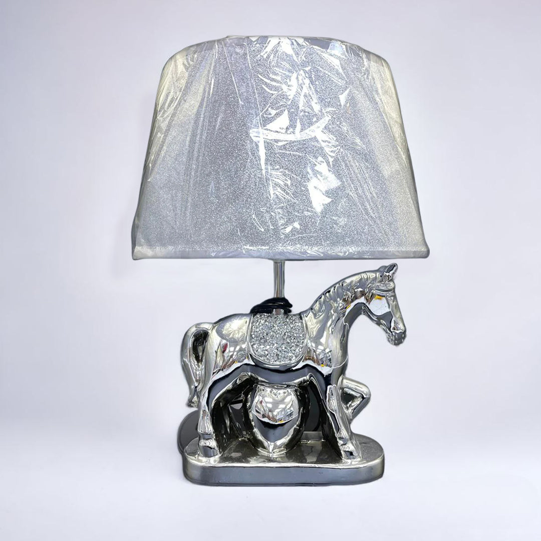 crushed diamond table lamp, crystal diamond table lamp, silver table lamp,hores table lamps