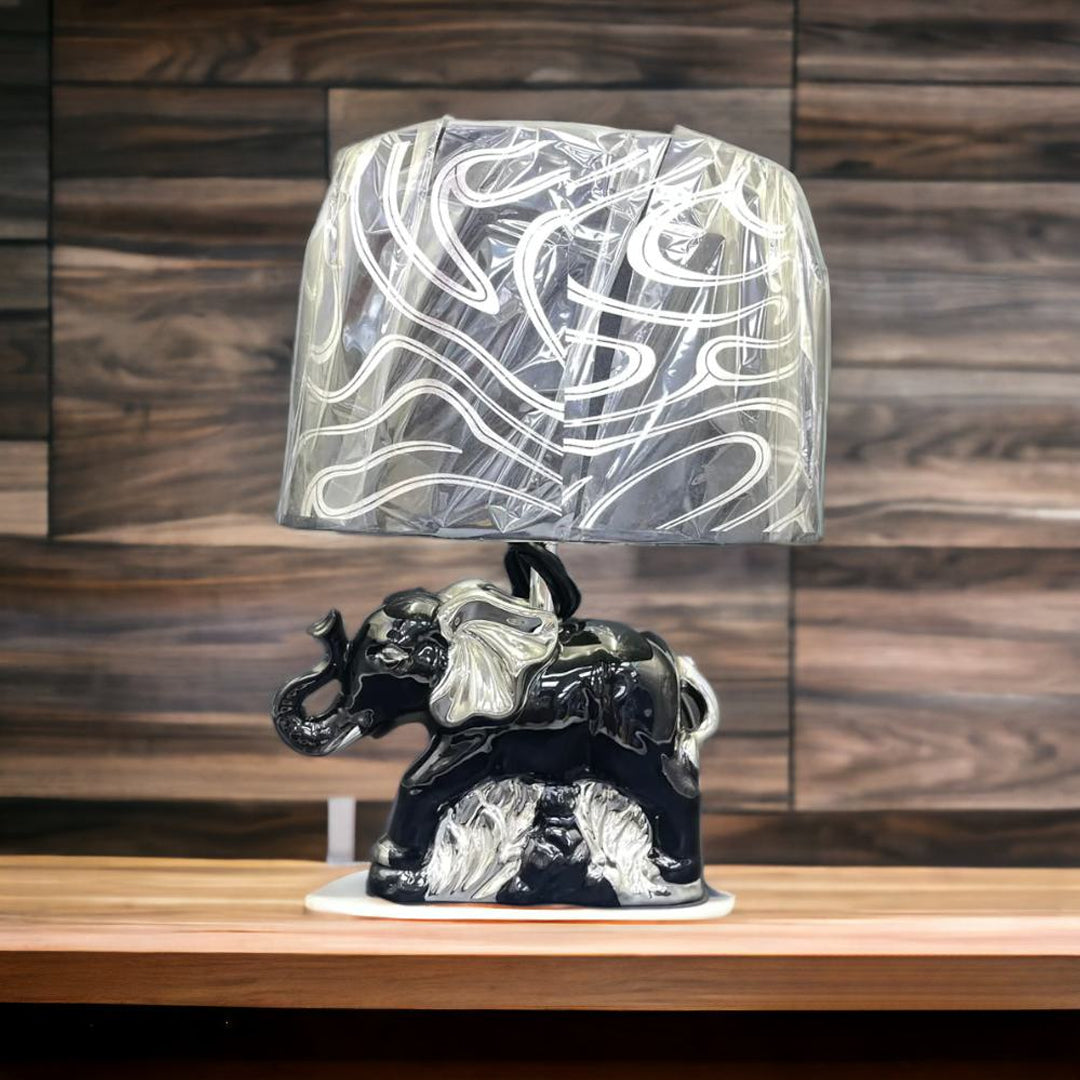 elephant crushed diamond table lamp, crystal diamond table lamp, silver table lamp,