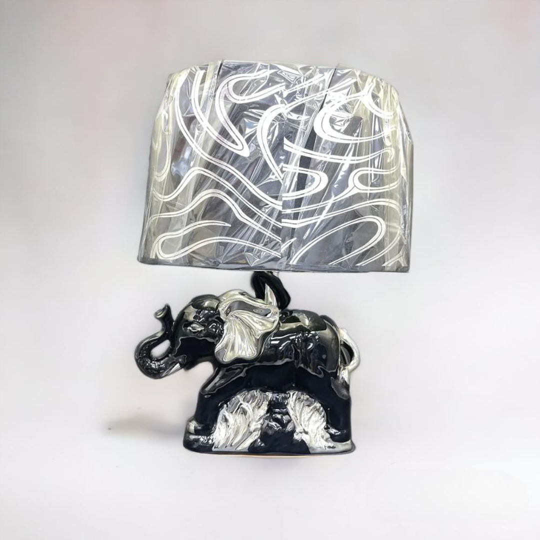 elephant crushed diamond table lamp, crystal diamond table lamp, silver table lamp,