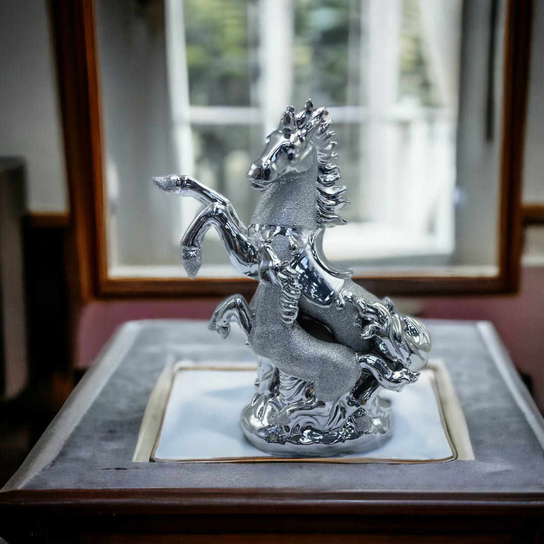 Silver Double Horse, gifts, wedding gifts,room decoration, decorative ornament