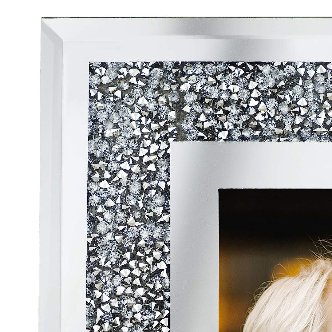 4x6 photo frame, crystal photo frame, crushed diamond photo frame