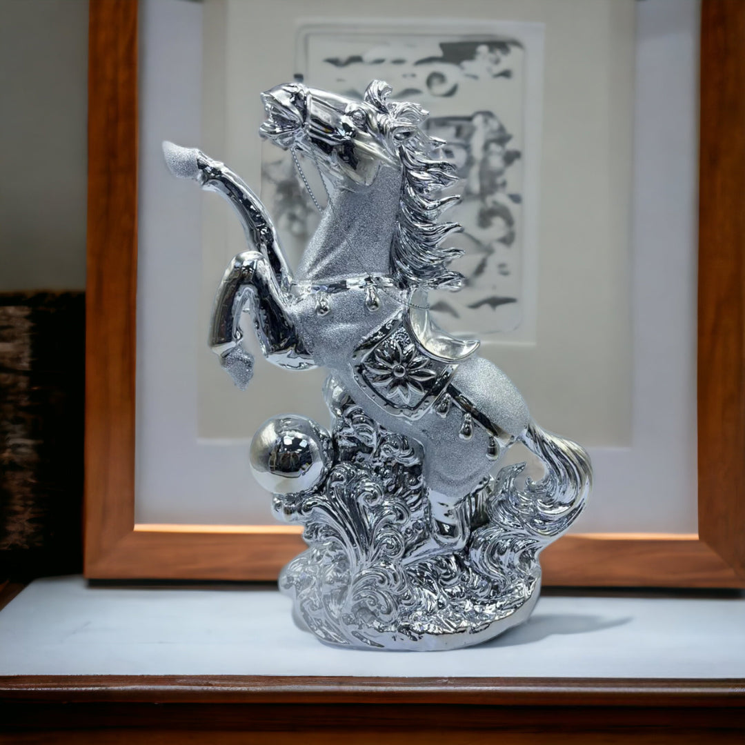 Silver Ball Horse, Silver Horses, gifts, wedding gifts,room decoration, decorative ornament