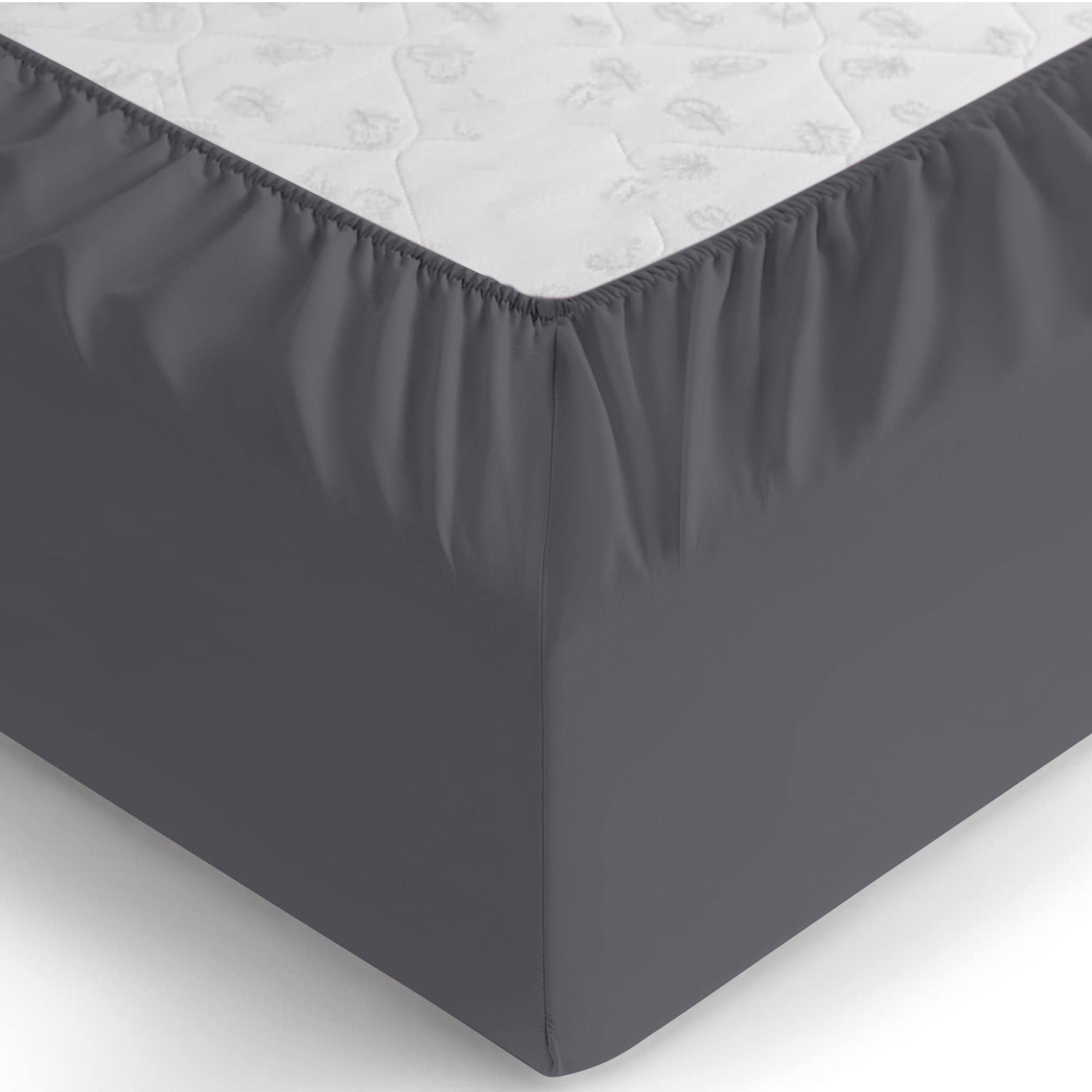 Deep Fitted Bed Sheet 25CM Charcoal