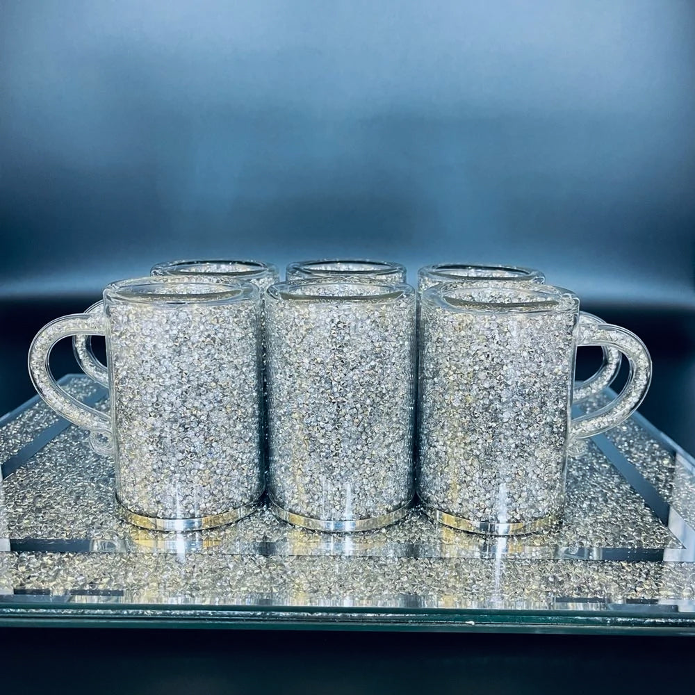 diamond tea cup set