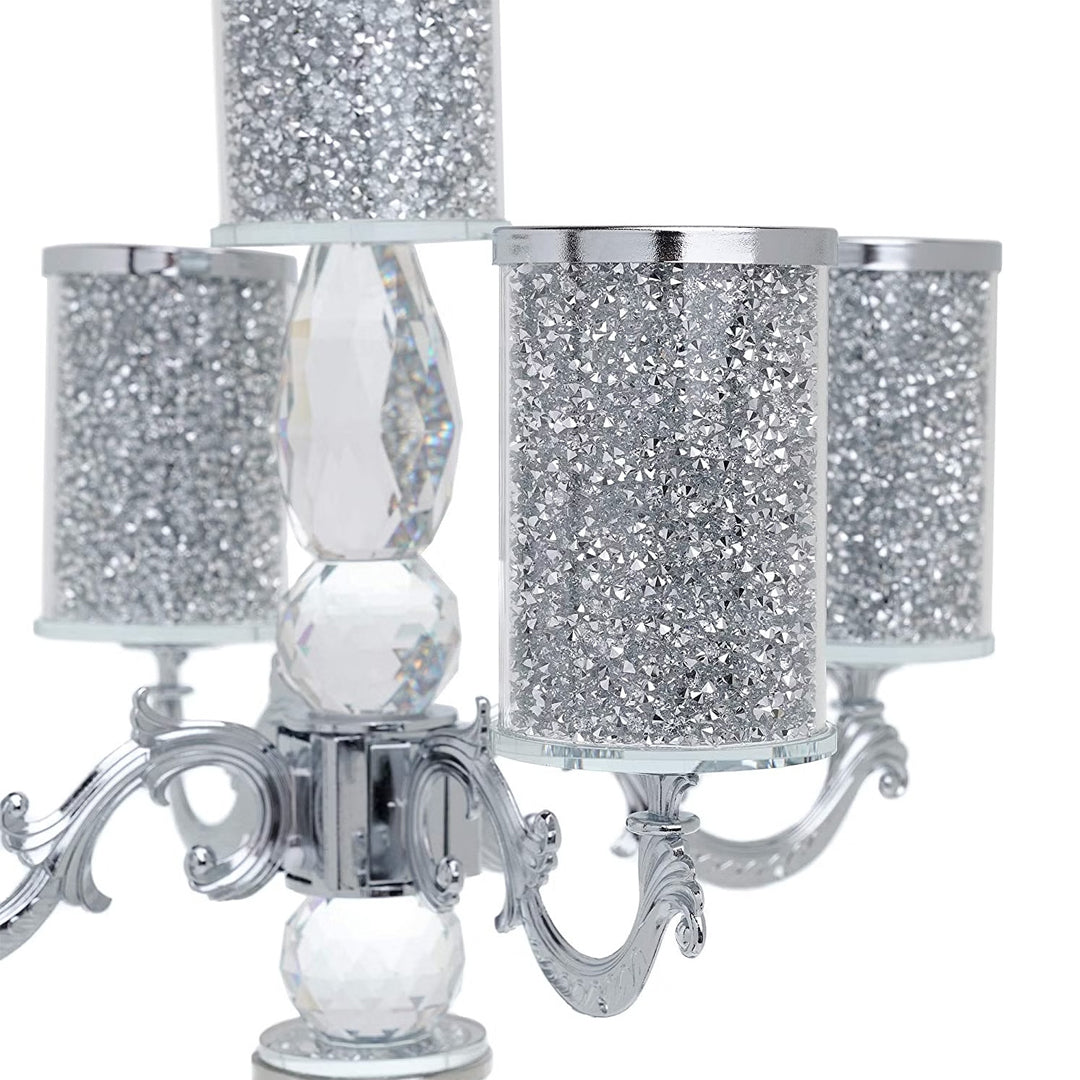 crushed diamond candle holder, tier candle holders, 5 tier candle holder