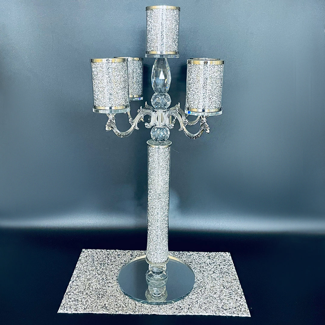 crushed diamond candle holder, tier candle holders, 5 tier candle holder