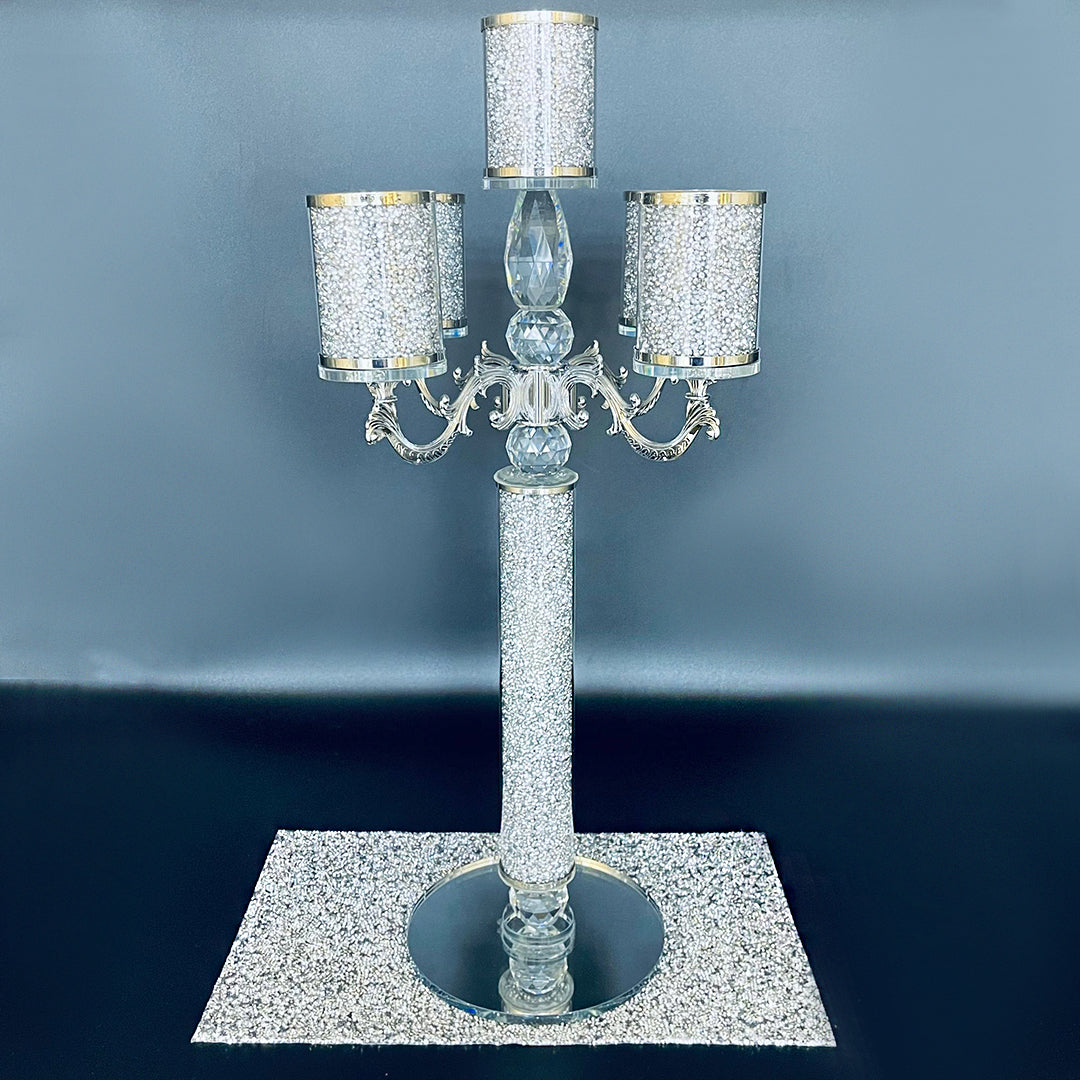 crushed diamond candle holder, tier candle holders, 5 tier candle holder