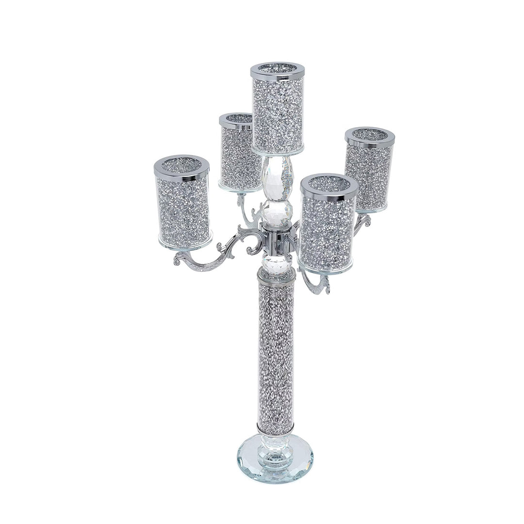 crushed diamond candle holder, tier candle holders, 5 tier candle holder