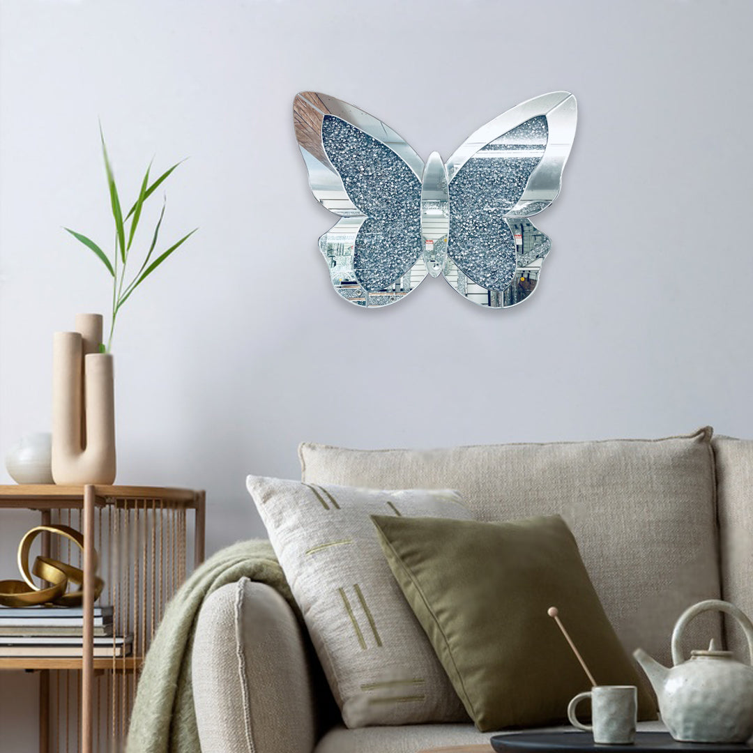 butterfly mirror wall decor, butterfly mirror