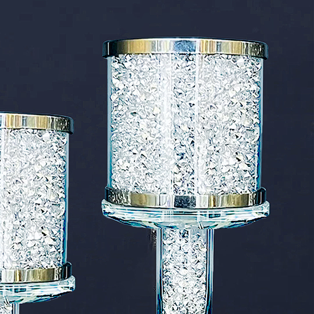 crushed diamond candle holder, tier candle holders, 3 tier candle holde