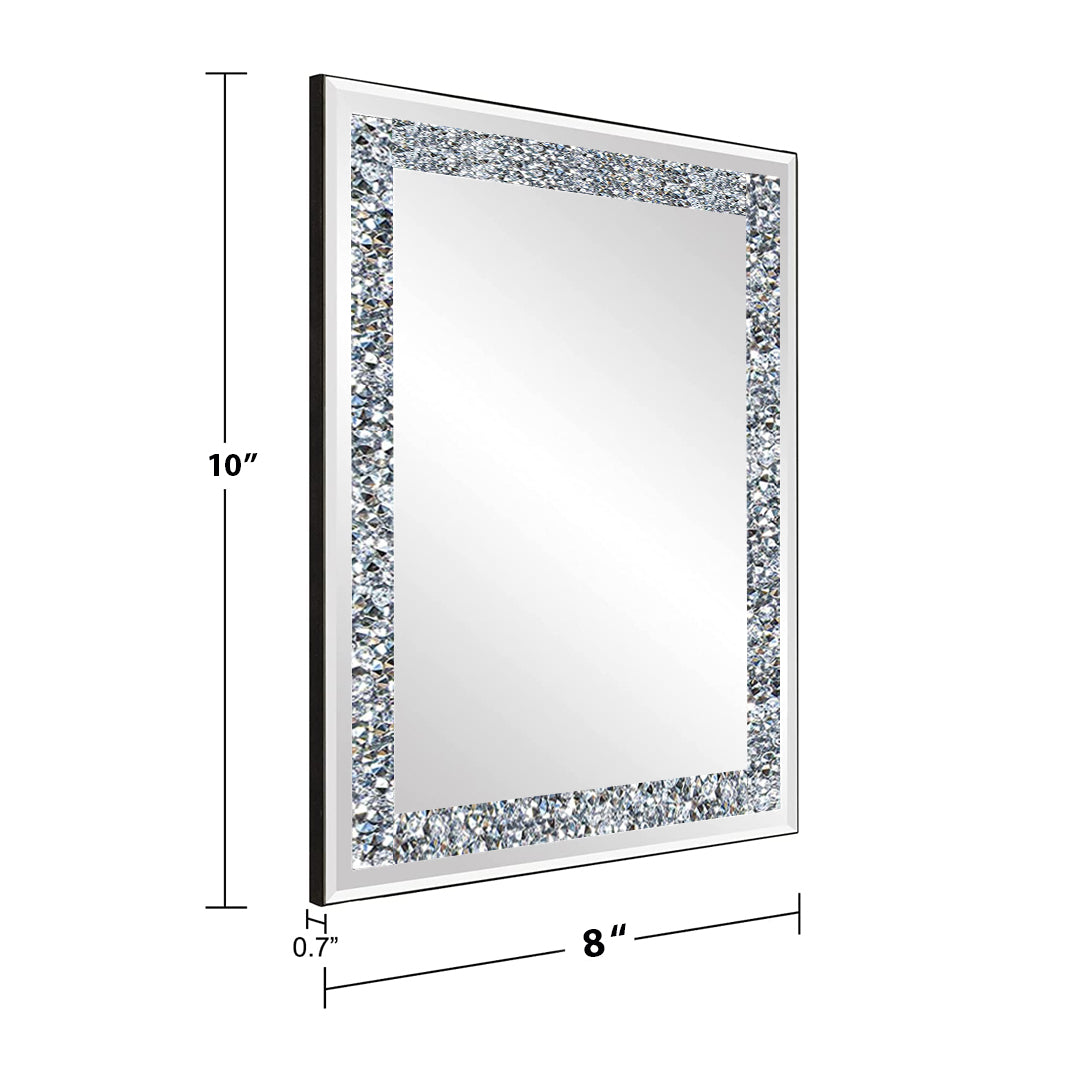 crushed diamond mirror, crushed crystal mirror, bathroom mirror