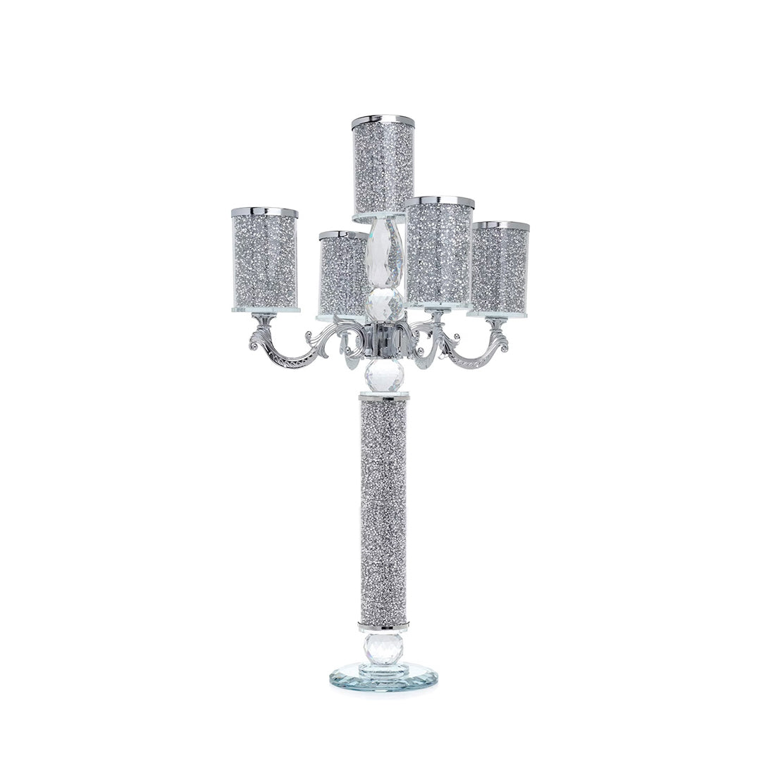 crushed diamond candle holder, tier candle holders, 5 tier candle holder