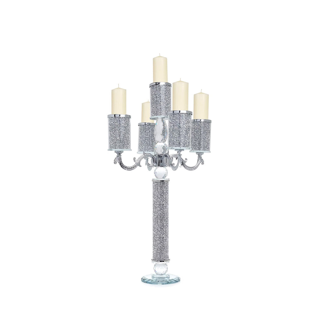 crushed diamond candle holder, tier candle holders, 5 tier candle holder