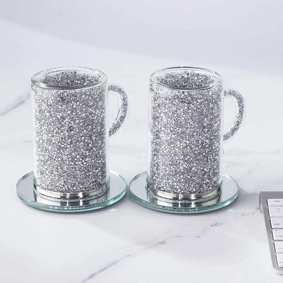 diamond tea cup set