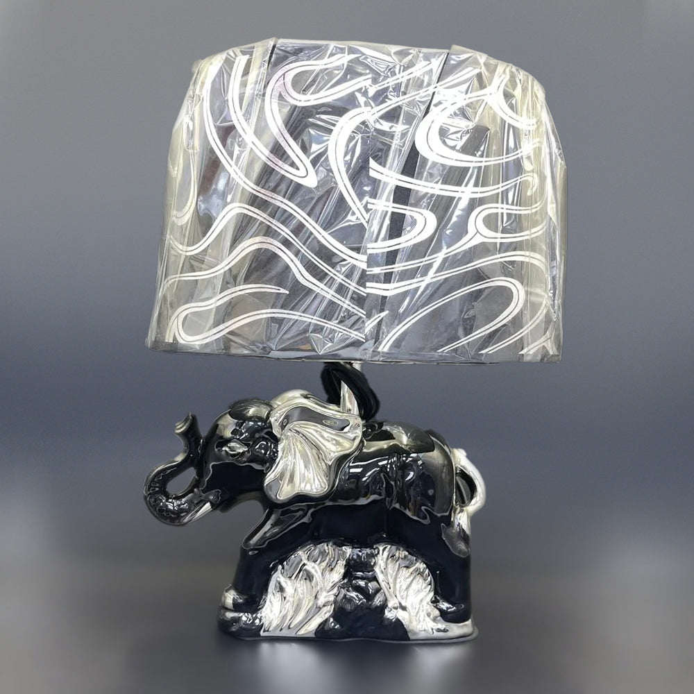  elephant crushed diamond table lamp, crystal diamond table lamp, silver table lamp,  